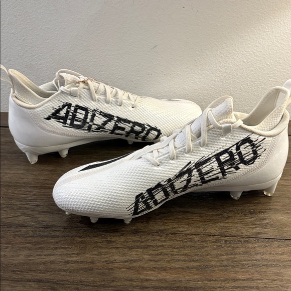 NEW [Adidas] Adizero Scorch Lightweight Football Cleats Black/White Men’s US 14 - Picture 9 of 13